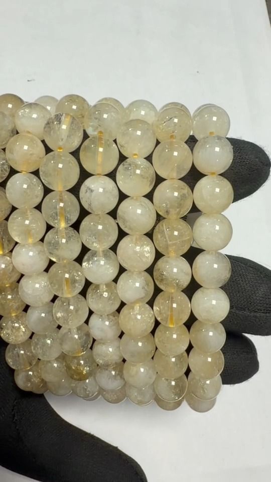 Pulsera de Citrino Natural AB con Cuentas de 8-9mm