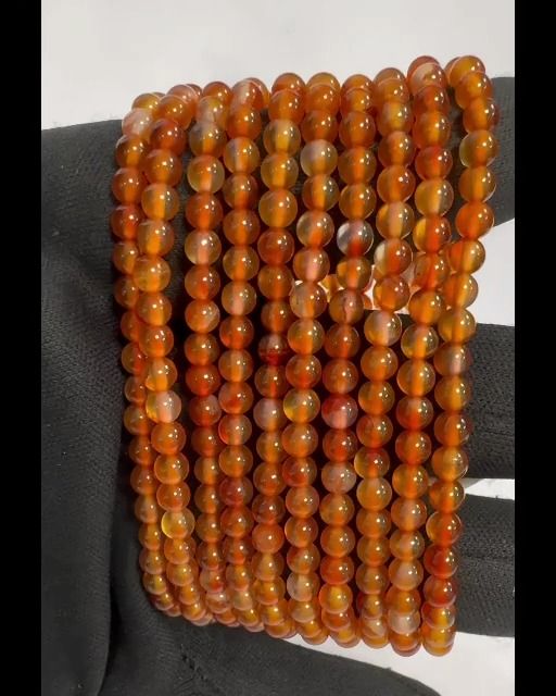 Pulsera Perla Cornalina A 4mm