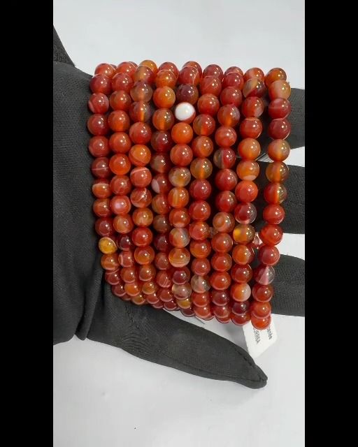 Pulsera Cornaline Rubanée A perlas 6mm