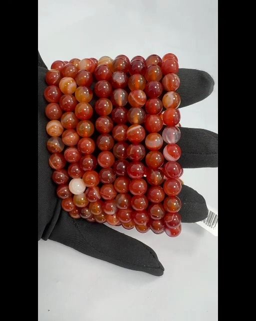 Pulsera Cornaline Rubanée A perlas 8mm