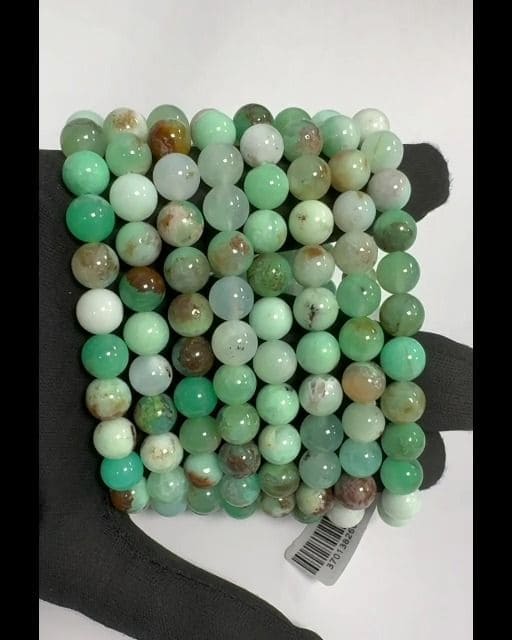 Pulsera con Crisoprasa A perlas 8mm