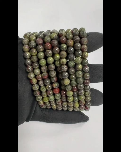 Pulsera de jaspe de sangre de dragón A cuentas de 6-7mm