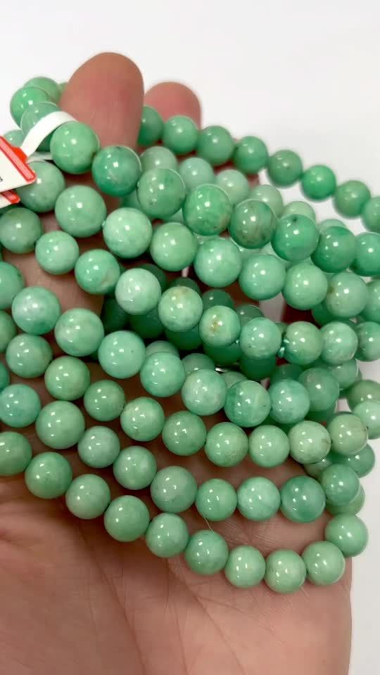 Pulsera de Smeraldo AAAA 7.5-8.5mm perlas