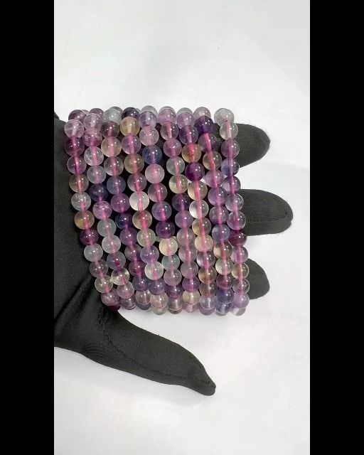 Pulsera Fluorita multicolor cuentas AA 7mm