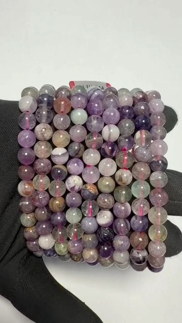 Pulsera de Fluorita Multicolor AA cuentas de 6.5-7.5mm