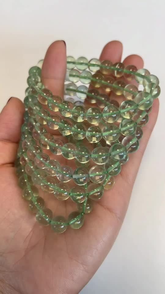 Pulsera Fluorita Verde Cuentas AAA 8-9mm