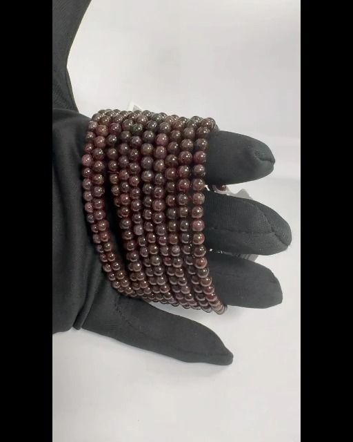Pulsera Granate Roja cuentas A 4mm