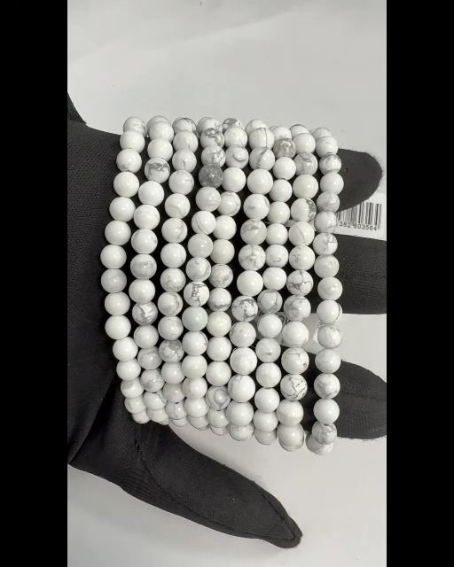 Pulsera Howlita A Perles 6mm