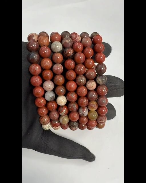 Pulsera de jaspe breschia de 8-9 mm