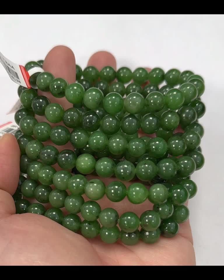 Pulsera Jade Nefrita Canadá Cuentas AA 8mm