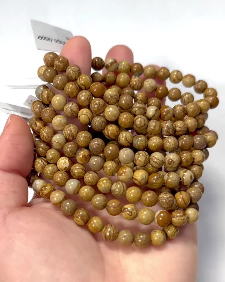 Paisaje Jaspe Beads Bracelet 6mm