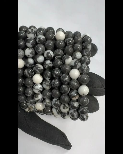 Pulsera Jaspe Zebre Perlas 8mm.