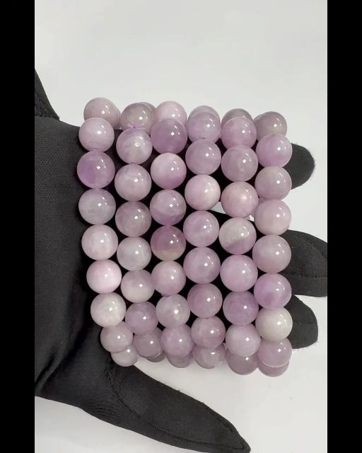 Pulsera de cuentas de Kunzita A+ de 10-11 mm
