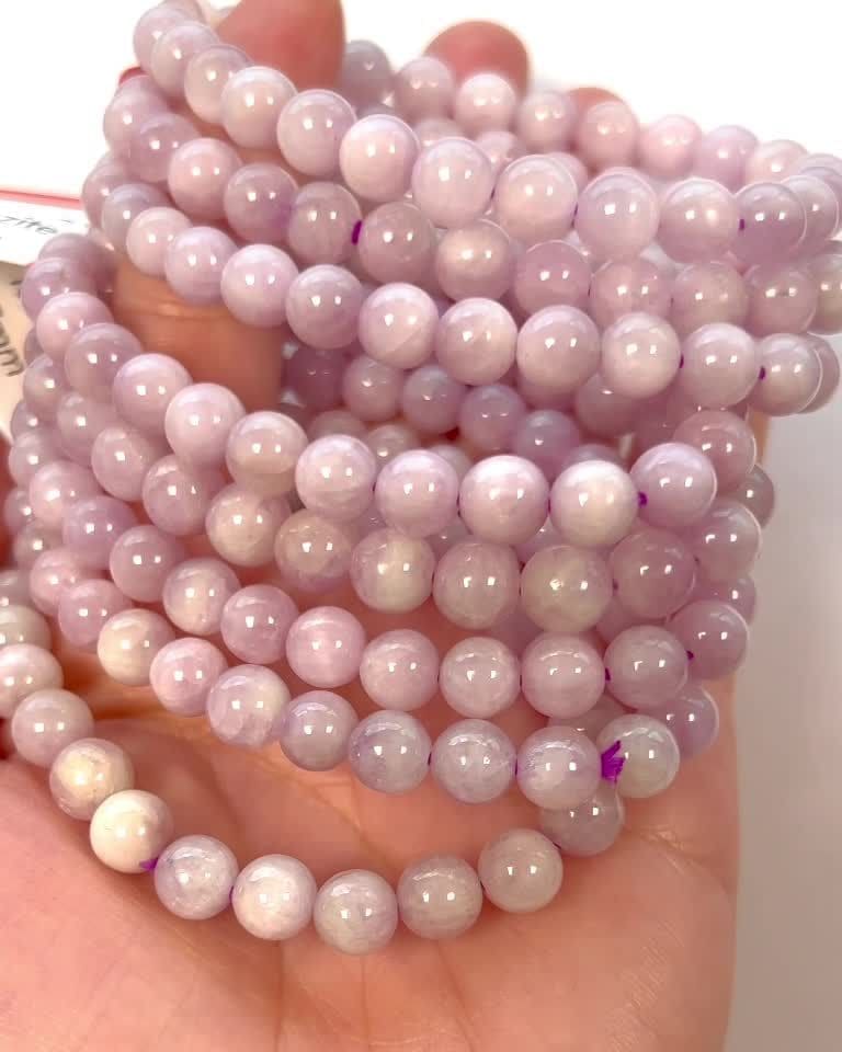 Pulsera de Kunzita A cuentas de 7-8mm