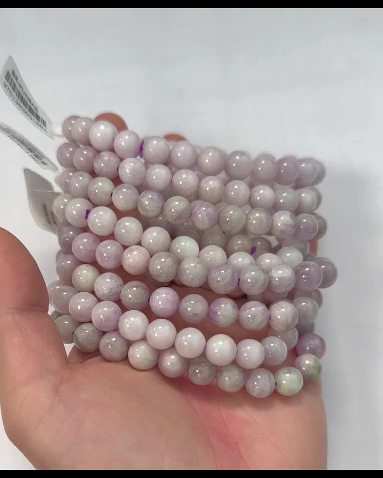 Pulsera Kunzite cuentas AB 8mm