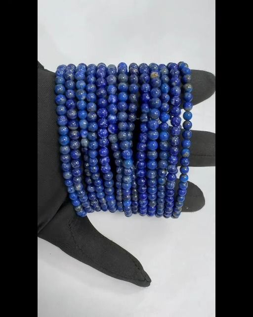 Pulsera de lapislázuli con cuentas de 4-5 mm