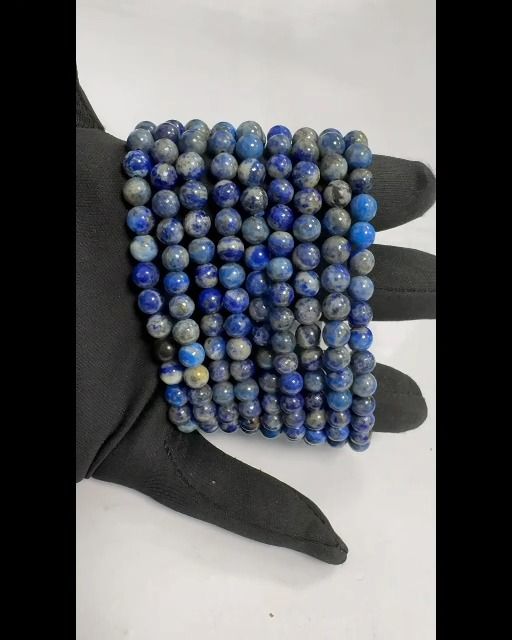 Pulsera de cuentas AB de lapislázuli de 5-6 mm