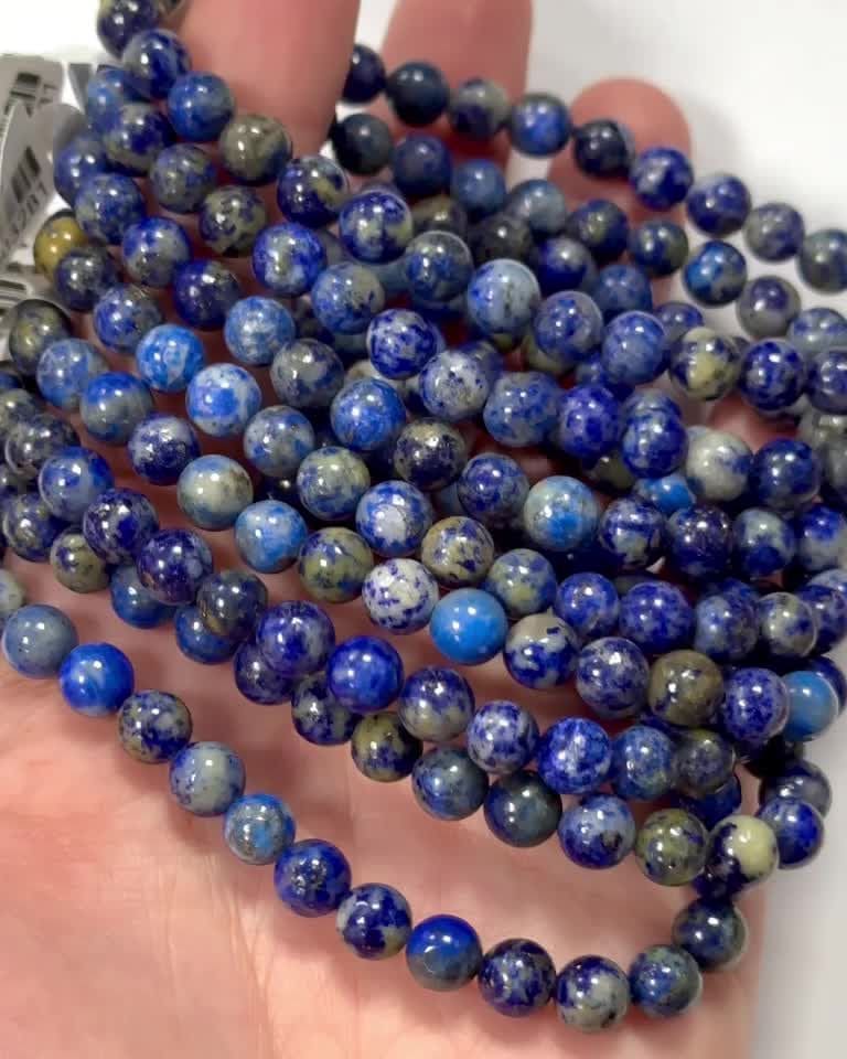 Pulsera de lapislázuli A cuentas de 6-7 mm