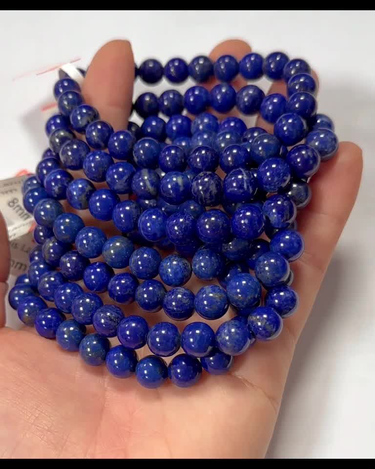 Pulsera Lapis Lazuli AAA perlas 7.5-8.5mm
