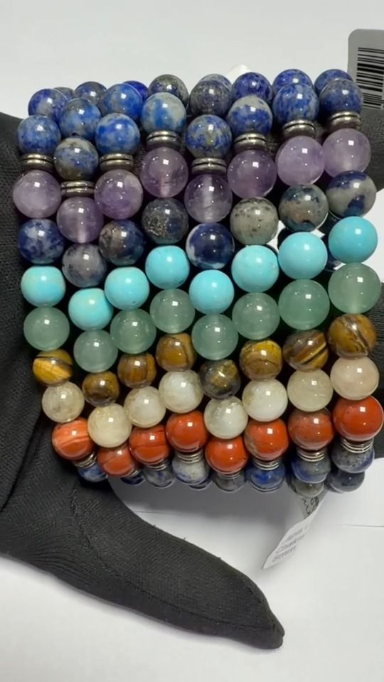 Pulsera de Lapislázuli 7 Chakras AB cuentas 8mm