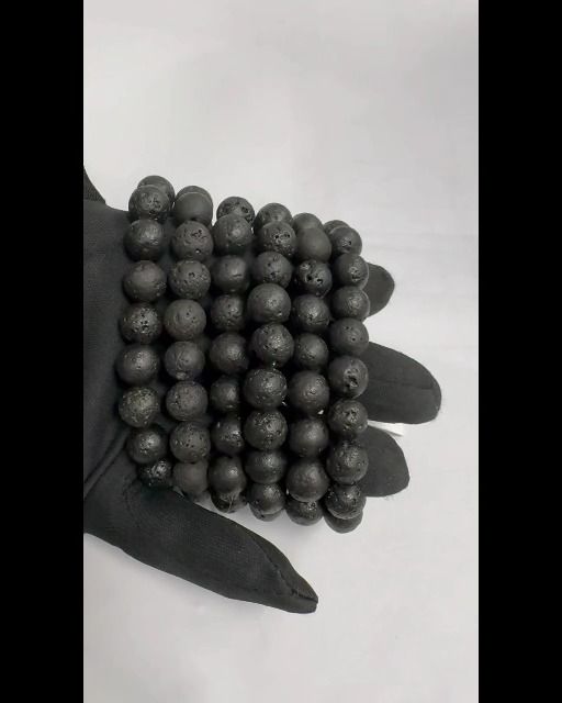 Pulsera de piedra de lava de 10mm
