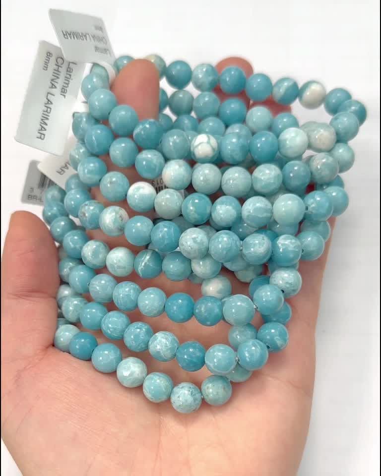 China Larimar Pulsera Cuentas A 8mm