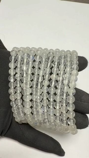 Pulsera de Piedra de Luna Blanca Peristerita AA cuentas 6-7mm