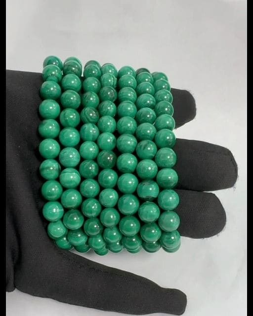 Pulsera Malaquita Clear AA cuentas 8-9mm