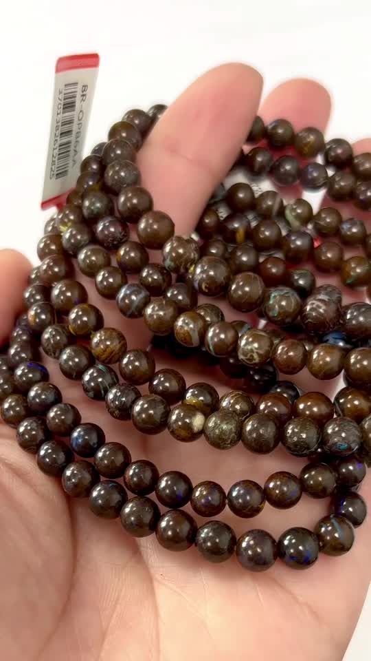 Pulsera de Opale Boulder AA 7-8mm perlas