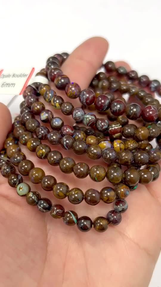 Pulsera de Opale Boulder AAA 7-8mm perlas