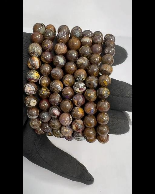 Pulsera de ópalo Boulder cuentas AAA 8-8.5mm