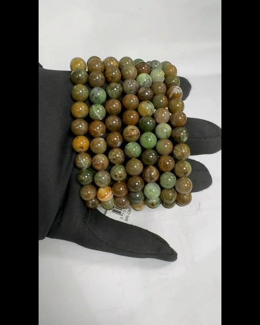 Pulsera Cuentas de Ópalo Verde 8mm