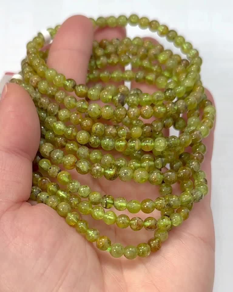 Pulsera de peridoto A perlas 4.5-5.5mm