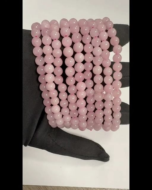 Pulsera Cuarzo Rosa perles 6mm.