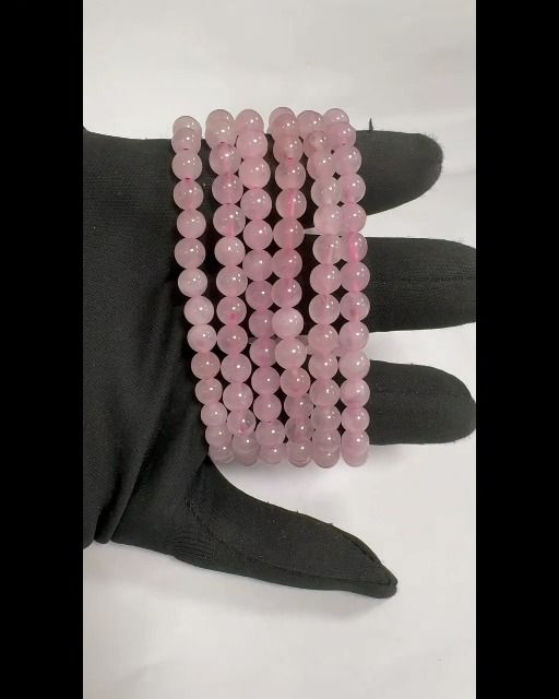 Pulsera Cuarzo rosa perles A 6mm.