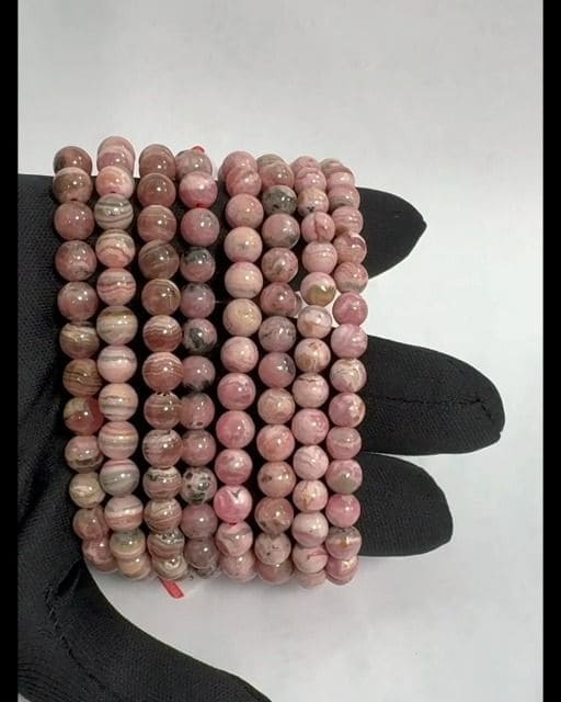 Pulsera de Rodocrosita Argentina A cuentas de 5,5-6,5 mm