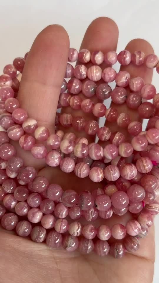 Pulsera de Rodocrosita Argentina AA perles 5.5-6.5mm