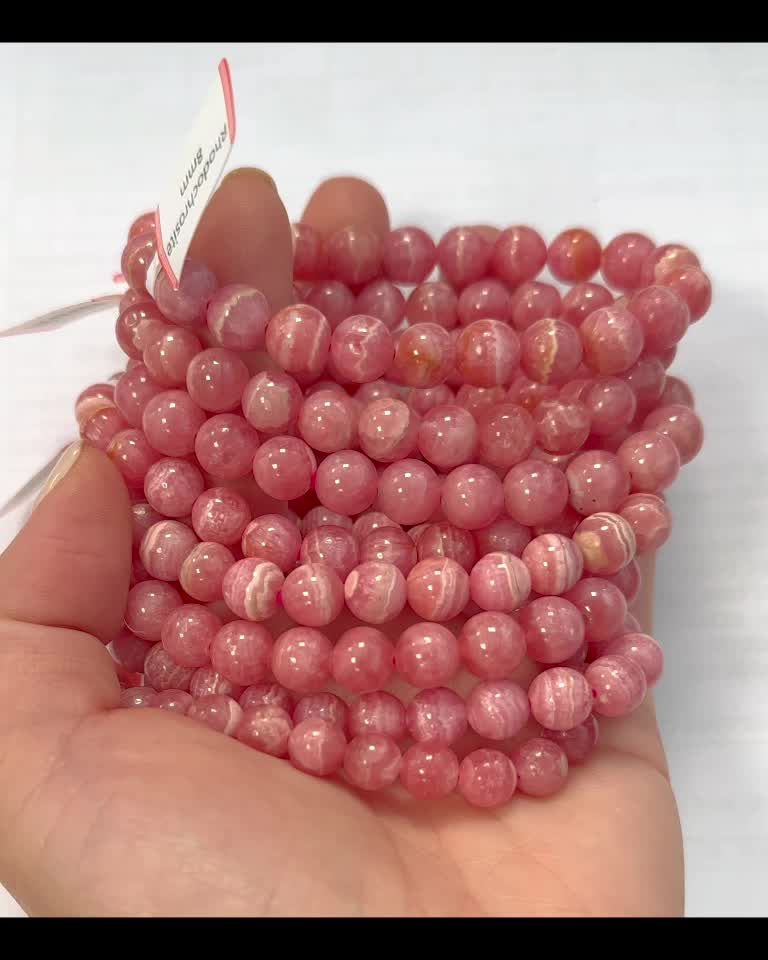 Pulsera de Rodocrosita Argentina AAA perles 7.5-8.5mm