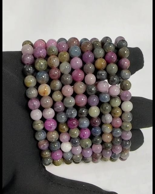 Pulsera de zafiros perlas multicolores 6-7mm