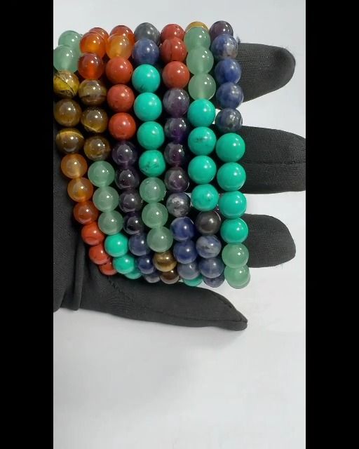 Pulsera 7 chakras cuentas de 8mm.