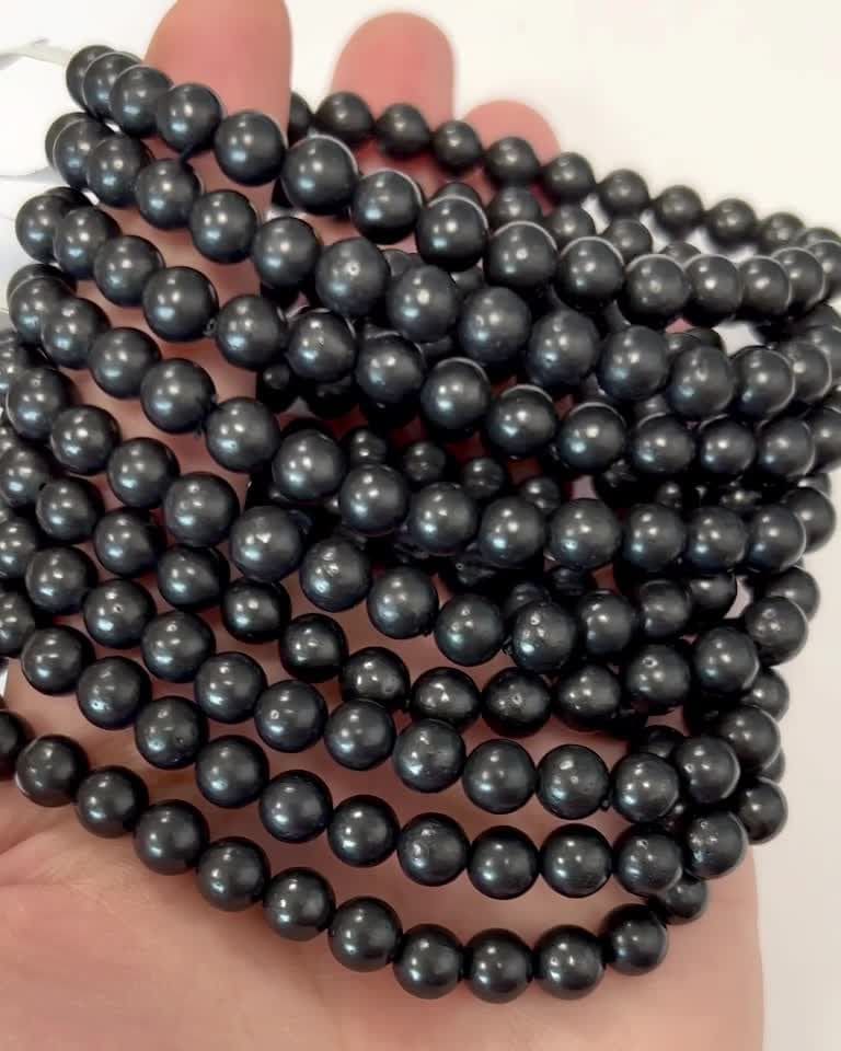 Pulsera shungite A perles 6mm