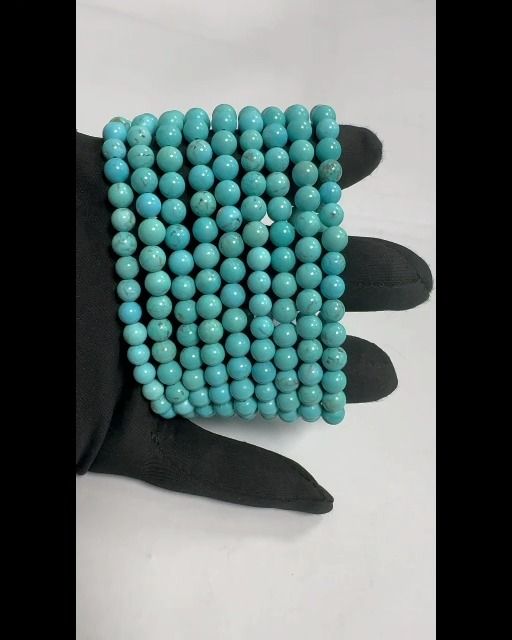 Pulsera Turquenita Howlite natural teñida A cuentas 6mm