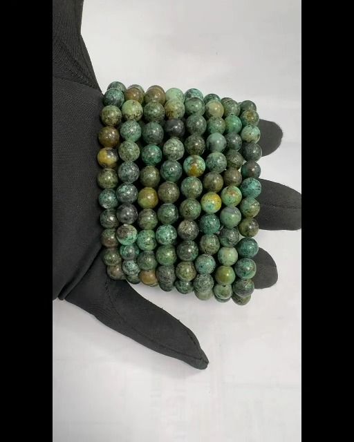 Pulsera turquesa natural africana cuentas 8mm