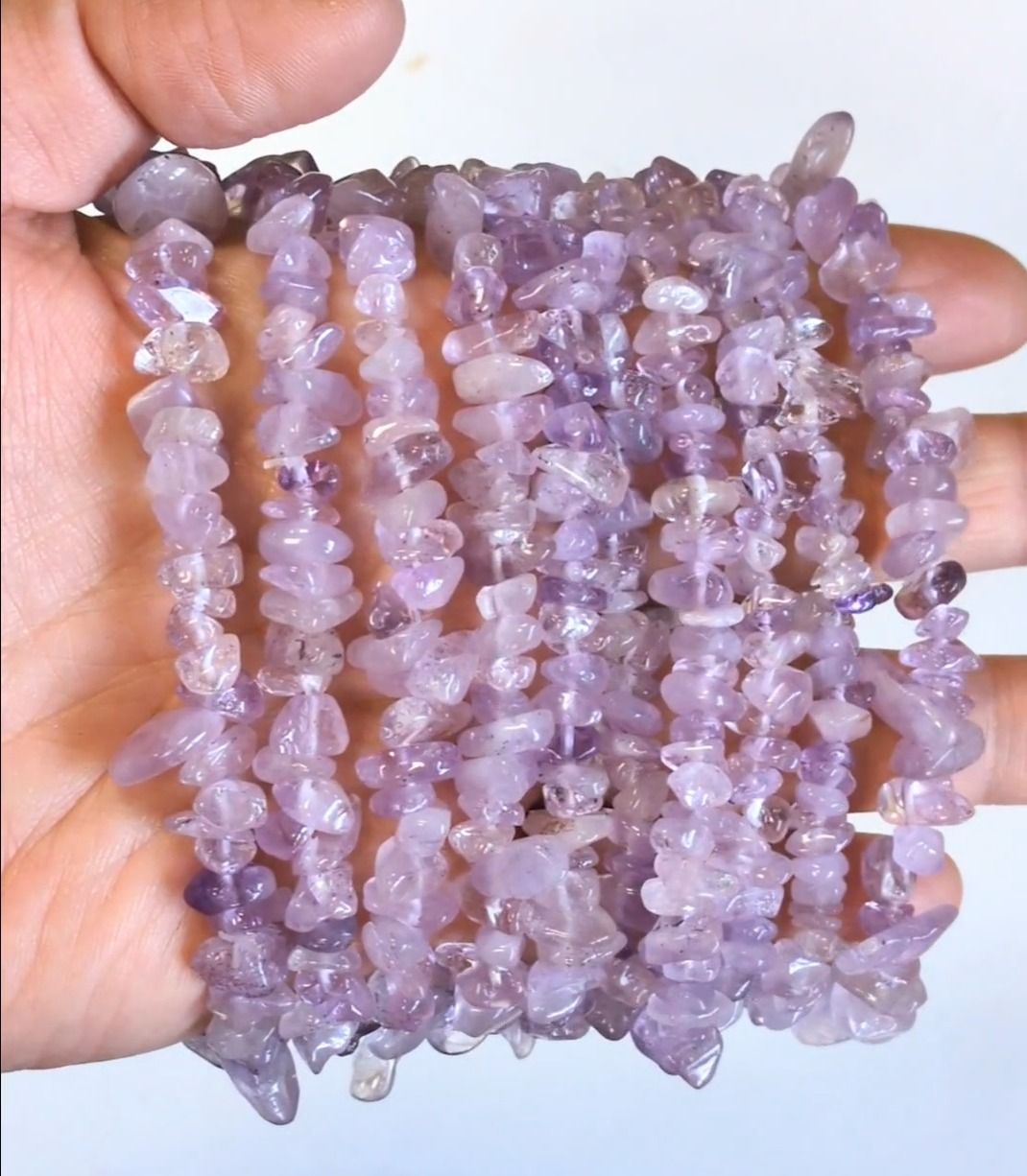 Pulsera Amatista Lavanda chips A 5-8mm 18cm