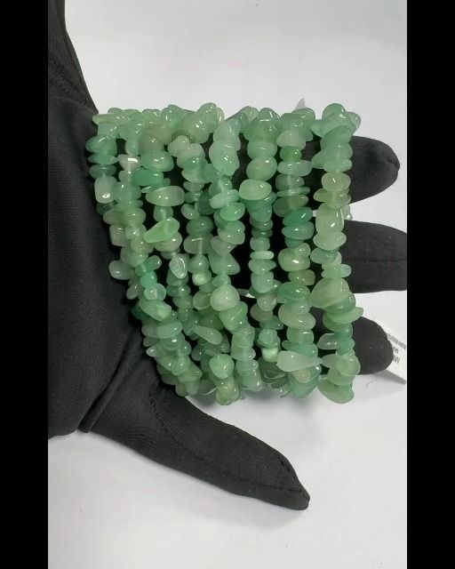 Pulsera chips aventurina verde 5-8mm 18cm