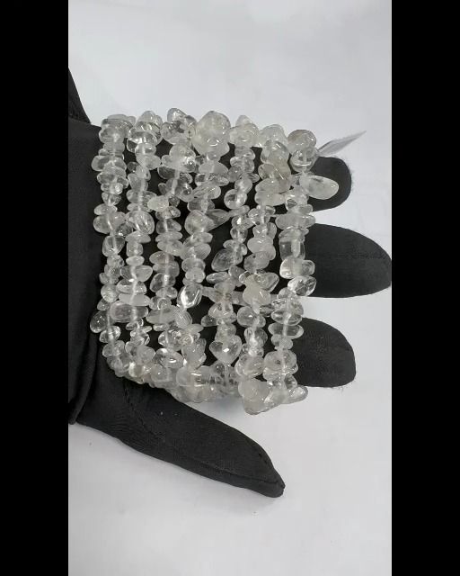 Pulsera con Chips de Cristal de Roca