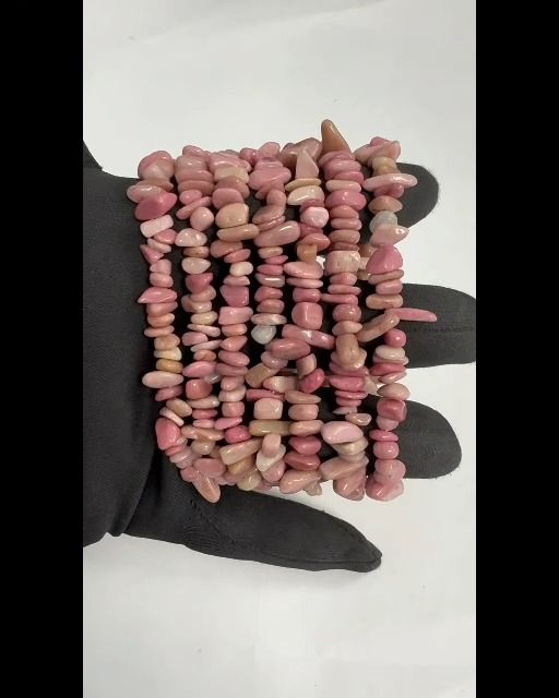 Pulsera de rodonita australiana con chips de 5-8 mm