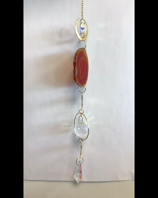 Atrapasol móvil Ágata roja Cristal Sol 43cm