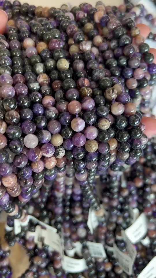 Perlas de Charoïte A de 7-8mm en hilo de 40cm