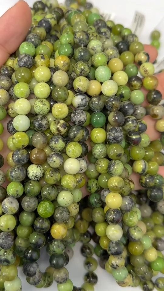 Limon Crisoprasa A de 8mm en hilo de 40cm